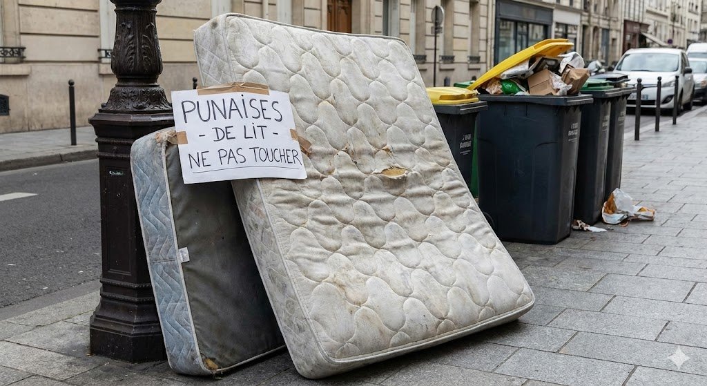 Matelas infesté punaise de lit jeté rue encombrants coût